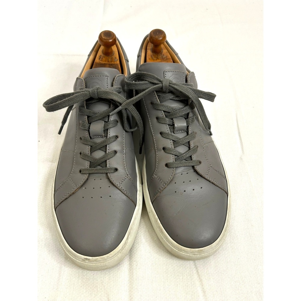 GREATS BROOKLYN ROYALE Gray Leather Sneakers Size 11 US Lace Up Made In Italy